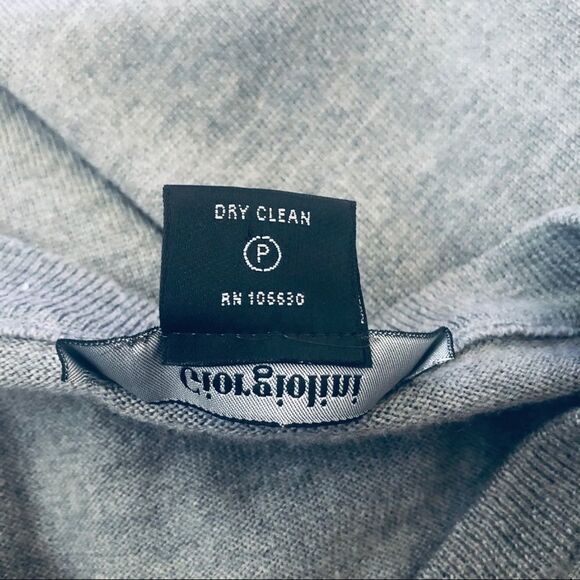 Giorgiolini Mens Gray 100% Merino Wool Warm V-Neck Sweater - Picture 4 of 5